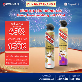  Bình Xịt Côn Trùng ARS diệt kiến gián muỗi côn trùng hương Lavender không mùi 600ml 