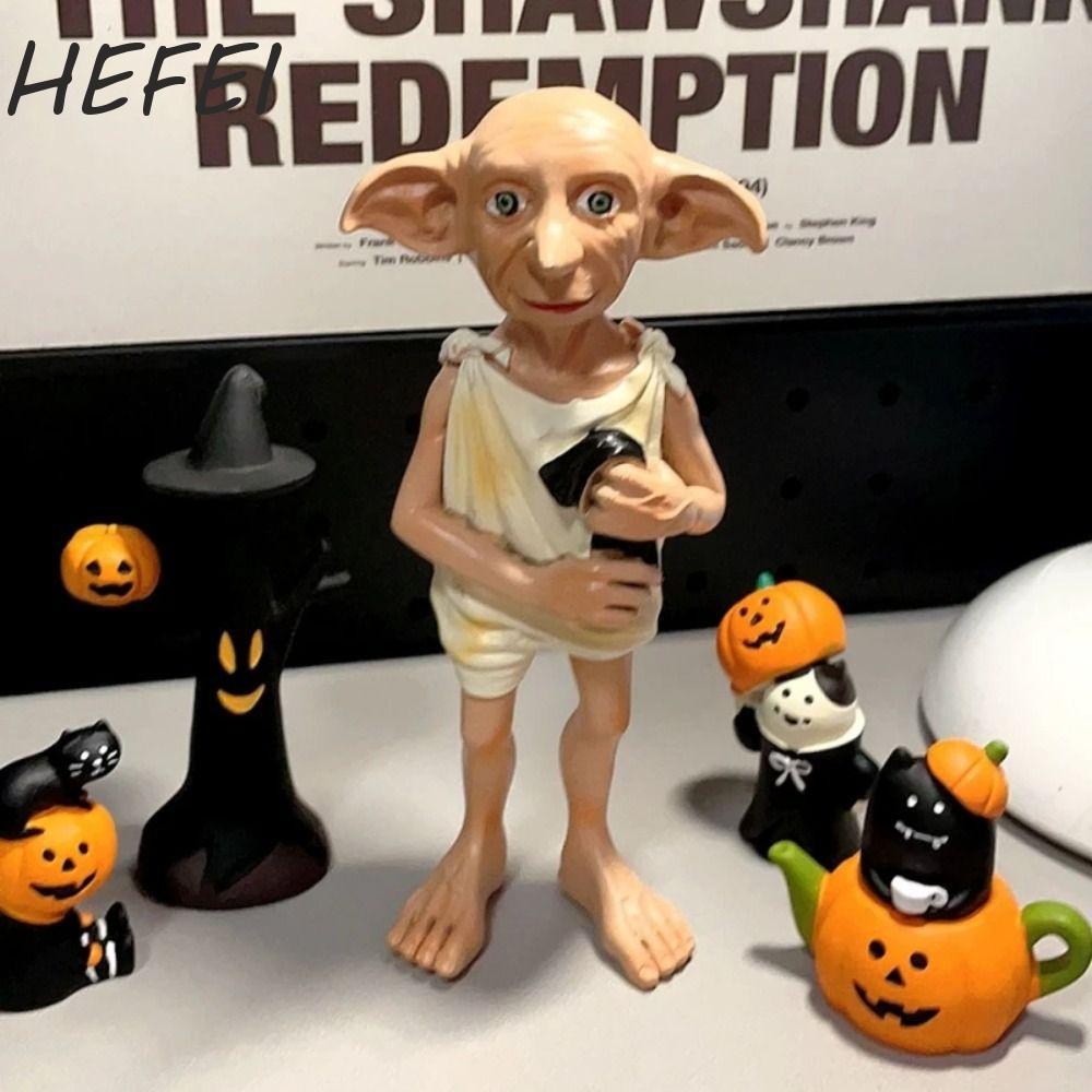 HEFEI Halloween Dobby Đồ Chơi Yêu Tinh, Dễ Thương Sưu Tập Dobby Elf Điêu Khắc, Đồ Trang Trí Anime Hì