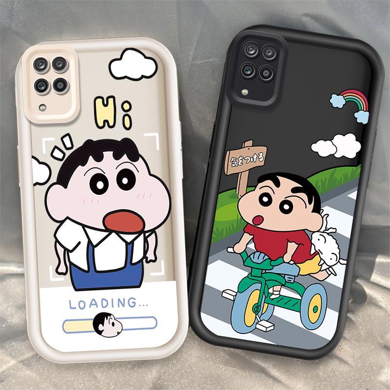 Ốp Lưng Cho Samsung Galaxy A12 4G 5G A22 4G Vỏ Silicon Hoạt Hình Dễ Thương Crayon Shin Chan Chống Số