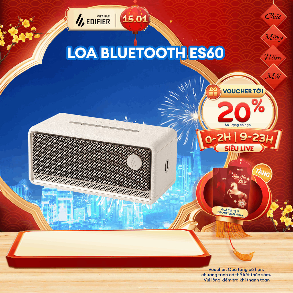 Loa Bluetooth Không Dây Để Bàn EDIFIER ES60 - Công Suất 34W - Chơi Nhạc Đến 9H - Âm Thanh 360 Độ - 1
