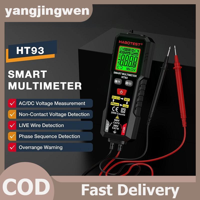 YANGWEN 1 Cái Máy kiểm tra đo liên tục điện áp AC / DC HT93 Đồng hồ vạn năng kỹ thuật số thông minh 