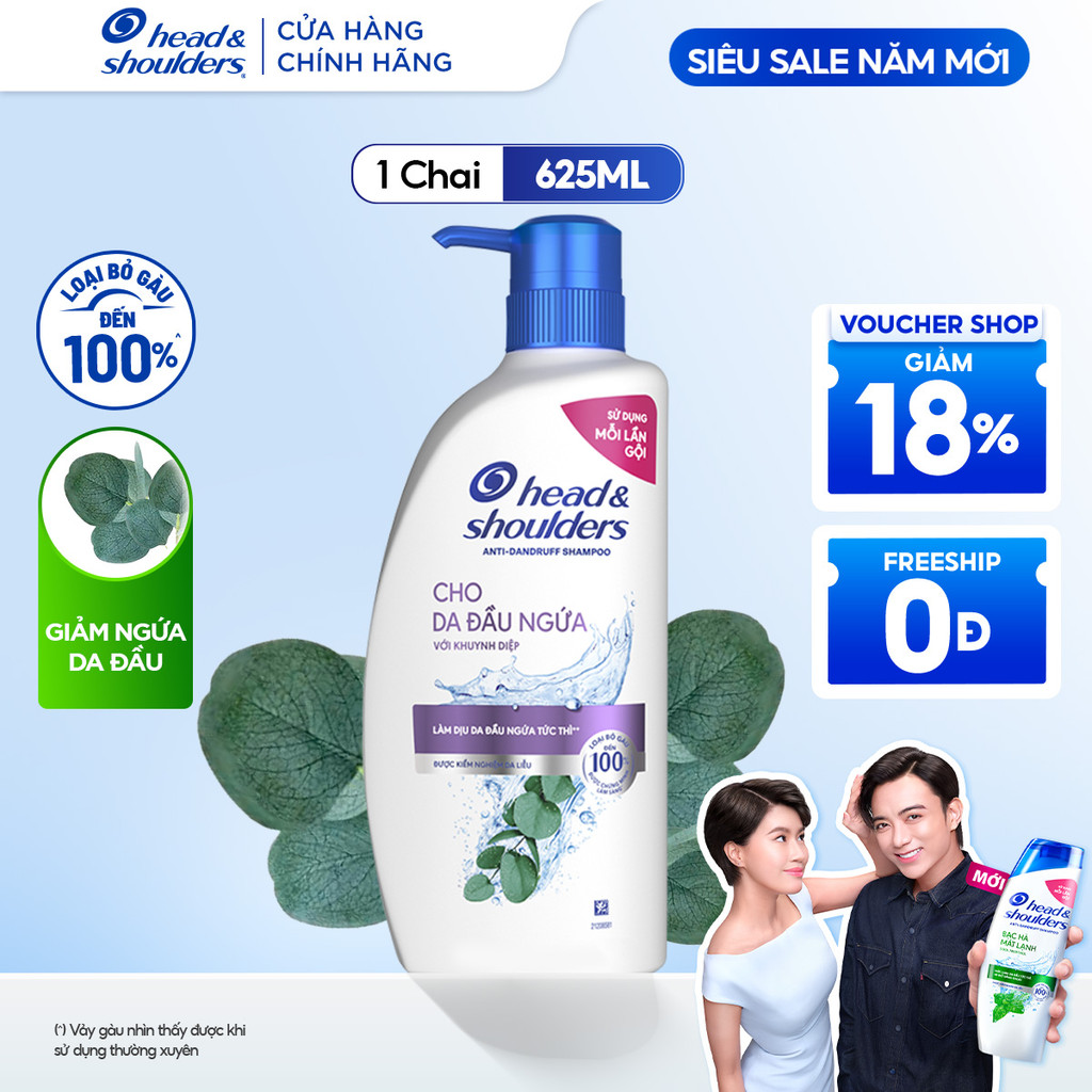   Dầu Gội HEAD & SHOULDERS Giảm Ngứa Da Đầu Chai 625ML 