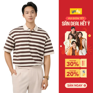   FS T12  Áo Polo Nam Hoạ Tiết Kẻ Yody MCPO25S080 