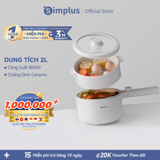  Simplus Dòng Nồi Điện Đa Năng Nấu Lẩu Dành Cho 2-3 Người 2 Mức Nhiệt Điều Chỉnh - Bảo Hành 1 Năm 1 Đổi 1 