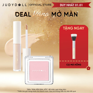  Combo 2  Phấn Má Hồng Đơn 2g & Kem Che Khuyết Điểm 3.2g JUDYDOLL Dễ Dùng Bền Màu Che Phủ Tốt 