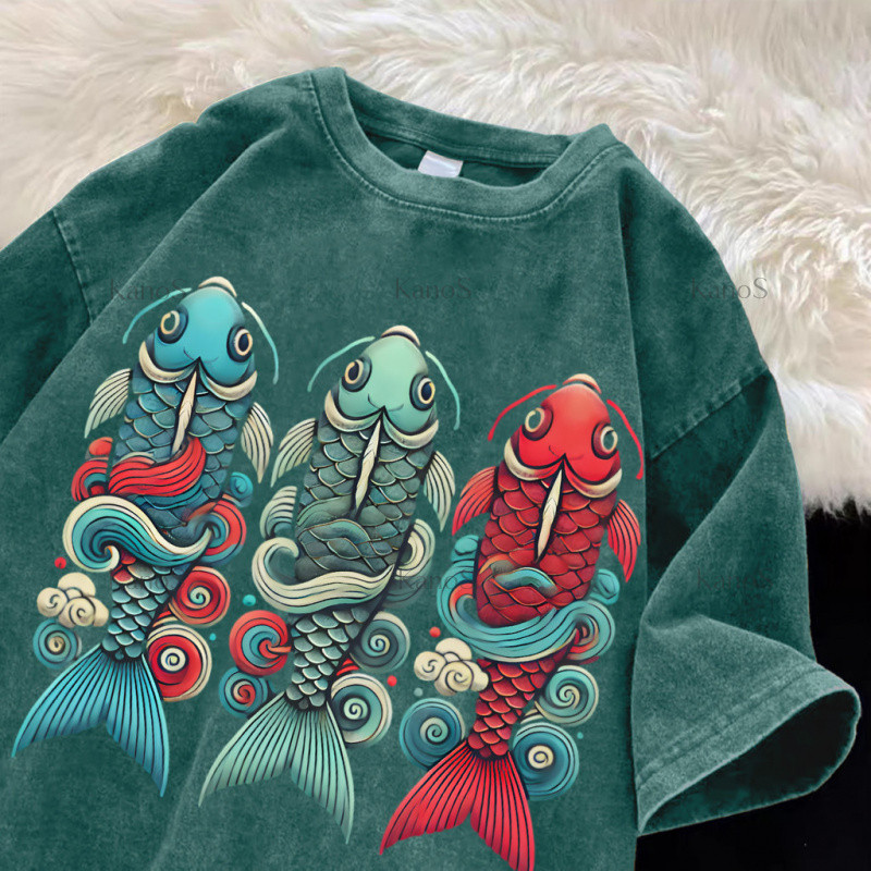 Áo Thun Oversize Y2K, Ngắn Tay Cổ Tròn từ Kanos Shop