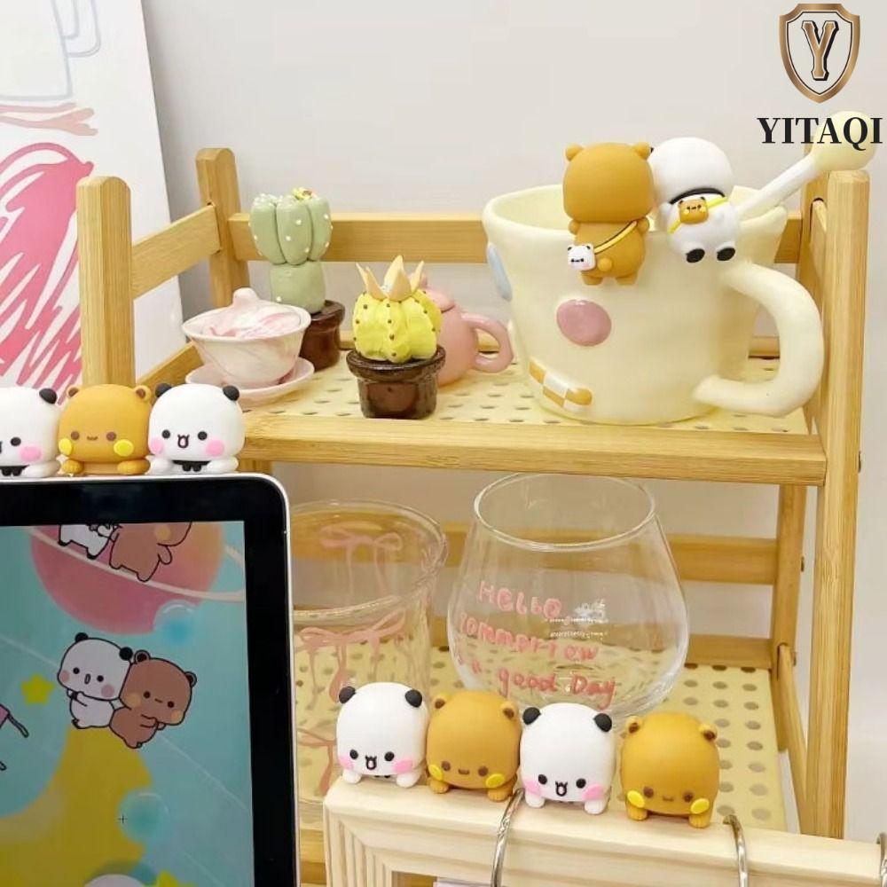 YITAQI 1 cái / 2 cái Đồ trang trí điện thoại di động Yier Bubu, Đồ trang trí máy tính để bàn hoạt hì