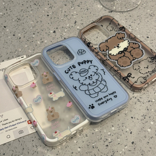 ốp iphone 11 pro max óp lưng iphone 12 pro max Simple Line Puppy Thích hợp cho ihone16promax Apple 1