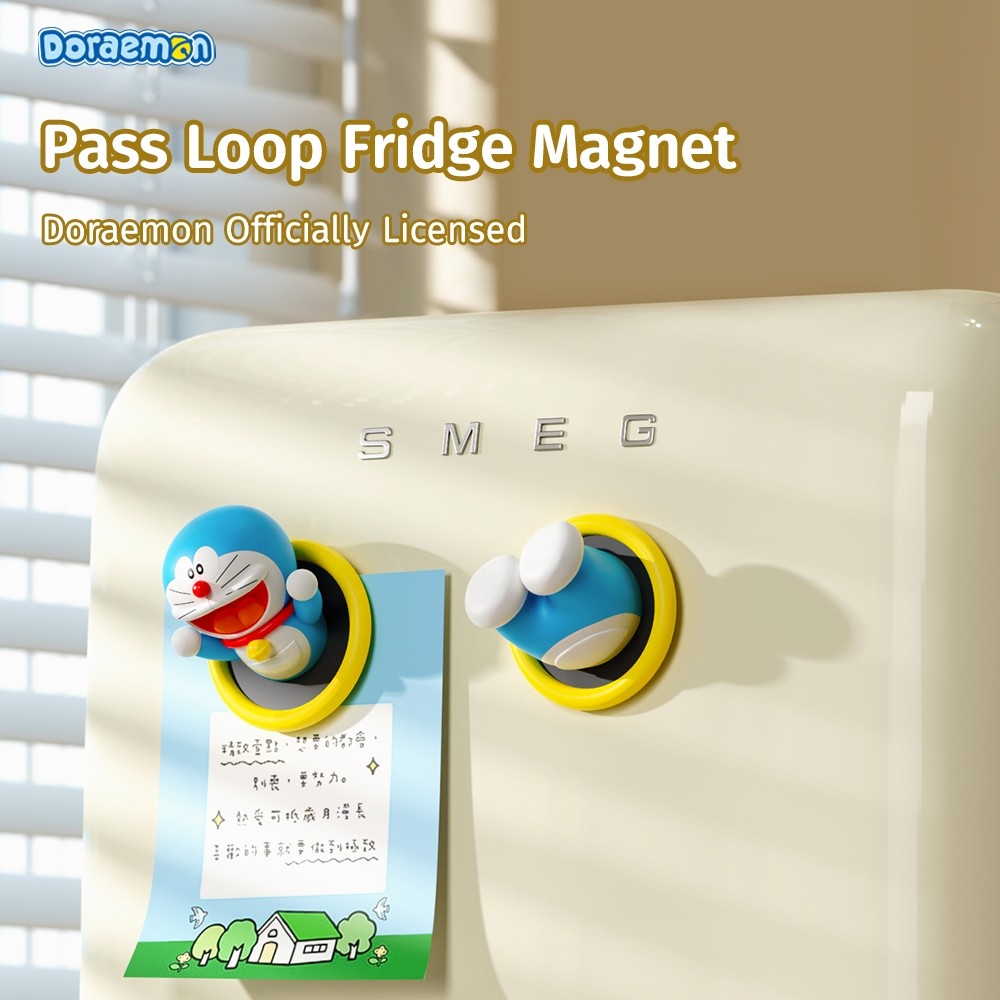 Nam Châm Dán Giấy Note ROCK Doraemon Pass Loop Fridge Magnet