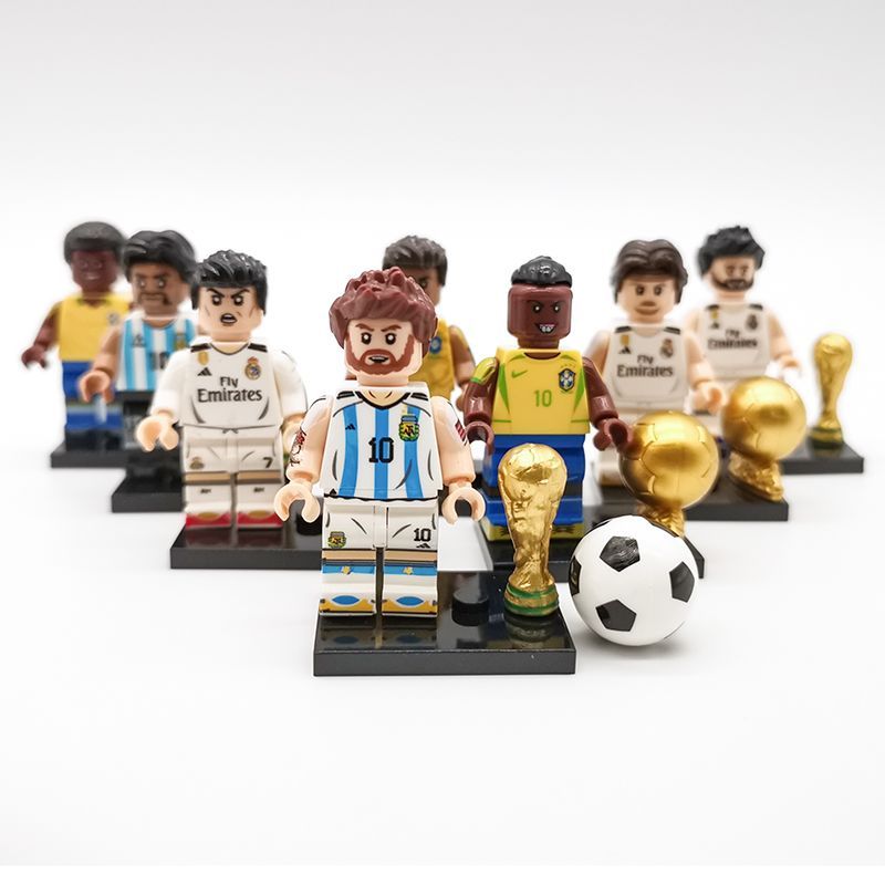 Tương thích với Lego World Cup Ngôi sao bóng đá Messi C Ronal Ronal Ronaldo Hội.... lokj412
