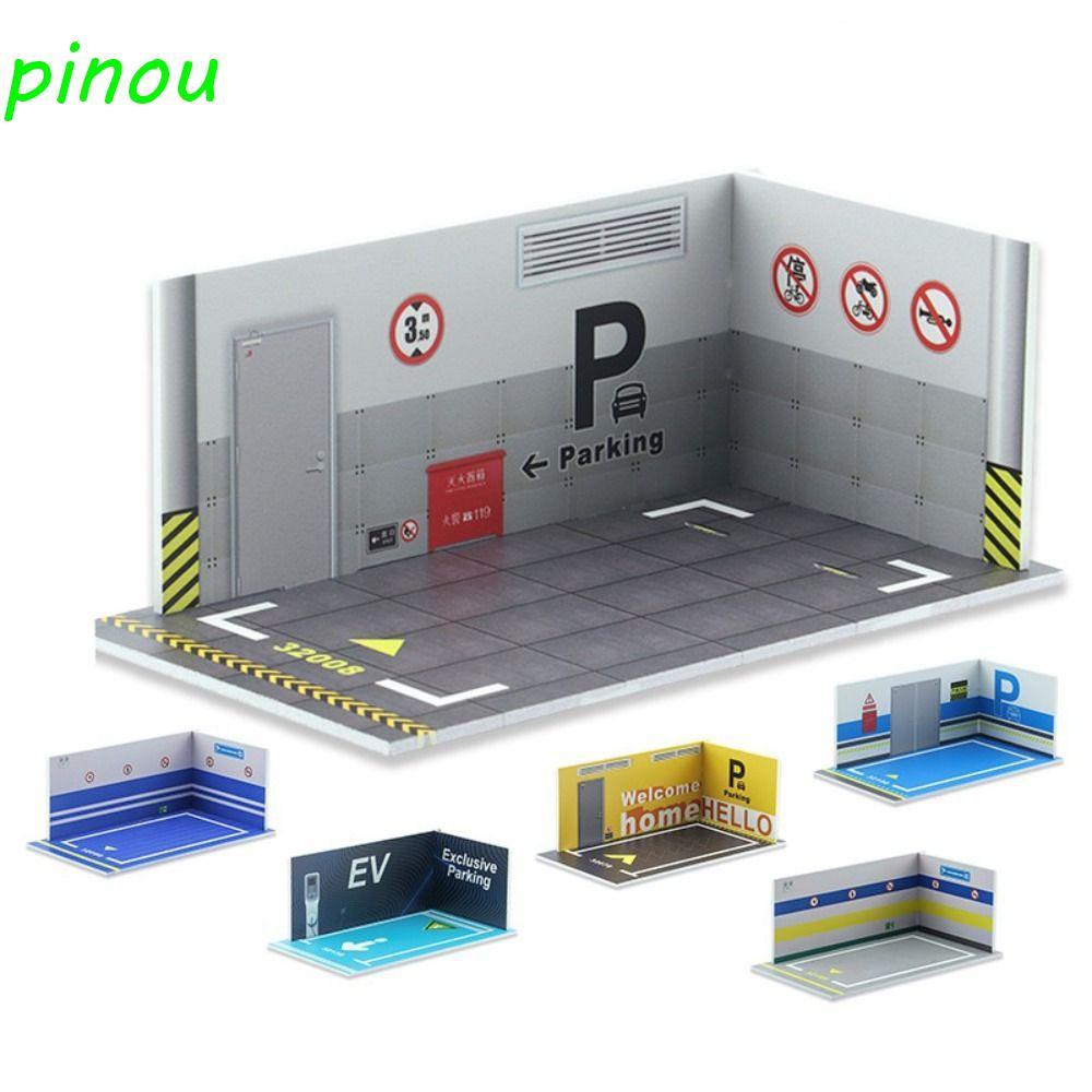 DÀIQIYING 1 / 32 Nhà để xe ô tô, Mô hình trưng bày Đồ chơi ô tô Mô hình bãi đậu xe, Bộ sưu tập Trang