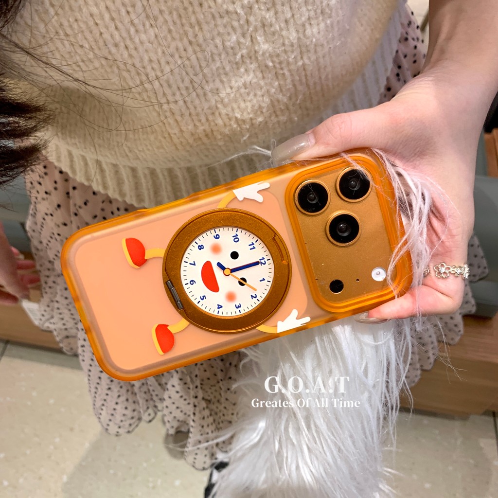 G.O.A.T 360 Skin Sense Đồng Hồ Báo Thức Tương Thích Cho iPhone 17 Pro Max iPhone 17 16 14 15 Pro Max