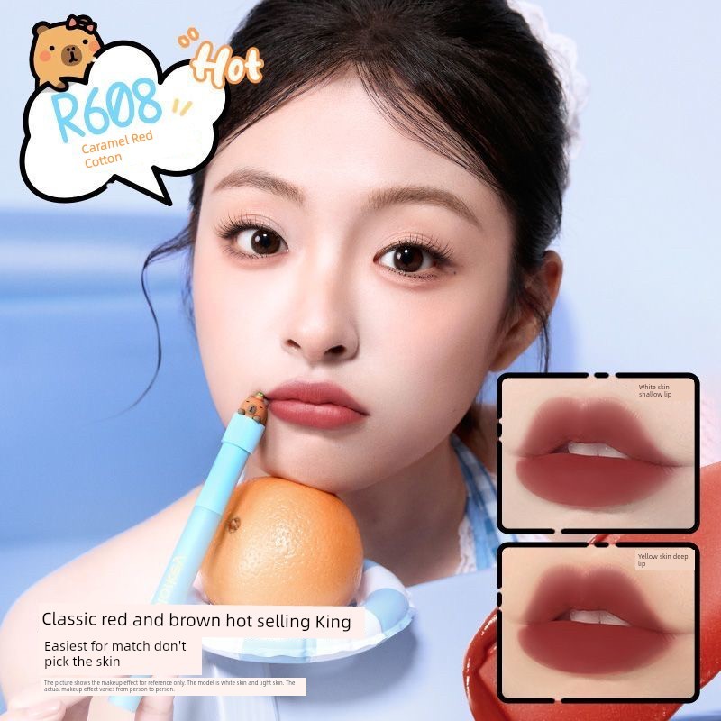 son bóng son bóng lì lâu trôi Colorkey Colorkey Colorkey Kapibara Son Bóng Nhung B249 Son Môi Làm Tr