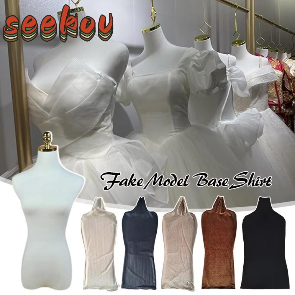 Áo sơ mi đáy hình nộm SEEKOV, Vỏ trưng bày co giãn dành cho nữ Vỏ bọc cơ thể hình nộm, Vỏ vải thay t