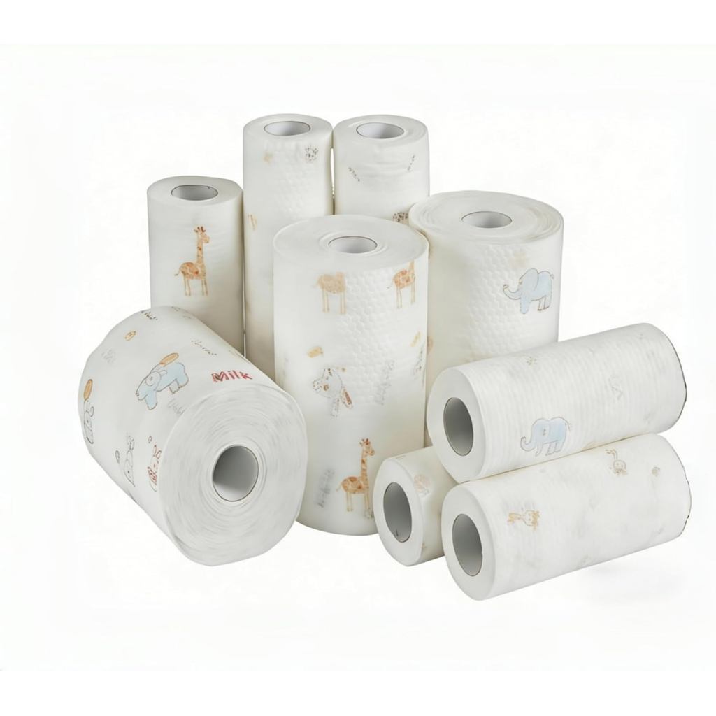 Lazy Rags Kitchen Paper Towels, 1 Roll (400 Sheets), Disposable Washable Dry and Wet Towels, Non-Sti