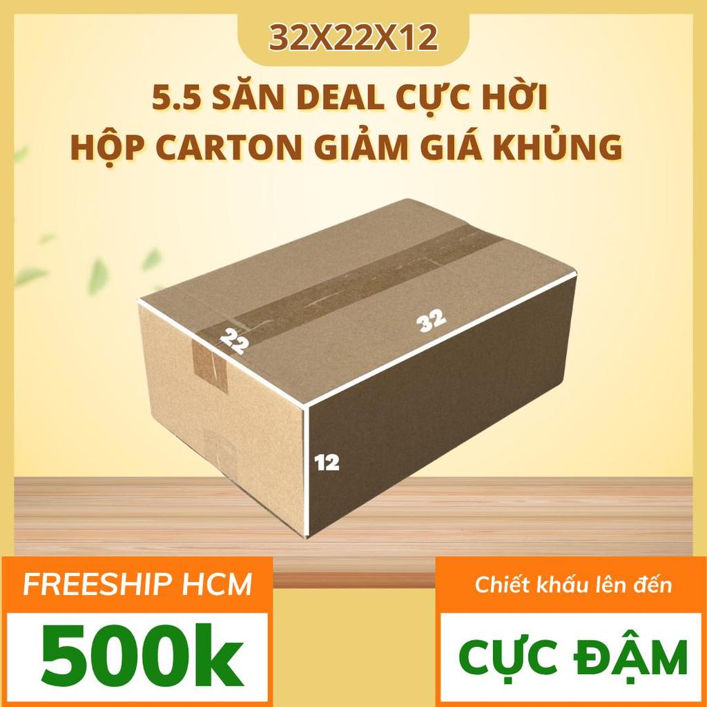 hộp carton đóng gói hàng 32x22x12 bộ 100