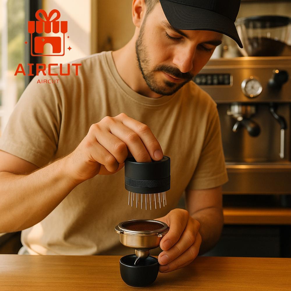 Máy khuấy cà phê Espresso YANGMING, có đế phân phối kim Espresso 51 / 58mm, Universal 21 kim WDT Por