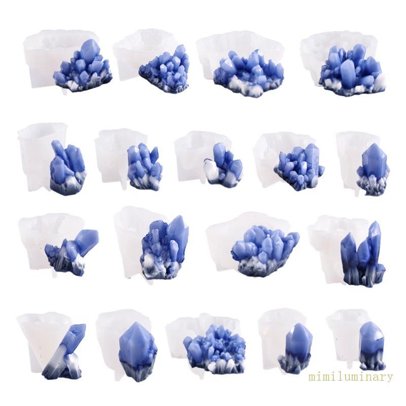 IVY Handmade Phong Cảnh Núi Nhựa Dính Khuôn Rockeries Khuôn Silicon Pha Lê