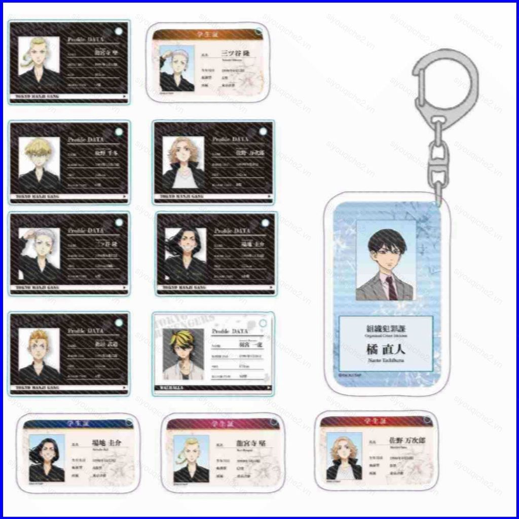 SV Tokyo Revengers Móc Khóa Acrylic Móc Khóa Tên Thẻ Móc Khóa Túi Pendent Anime Tokyo Manji Gang Mik