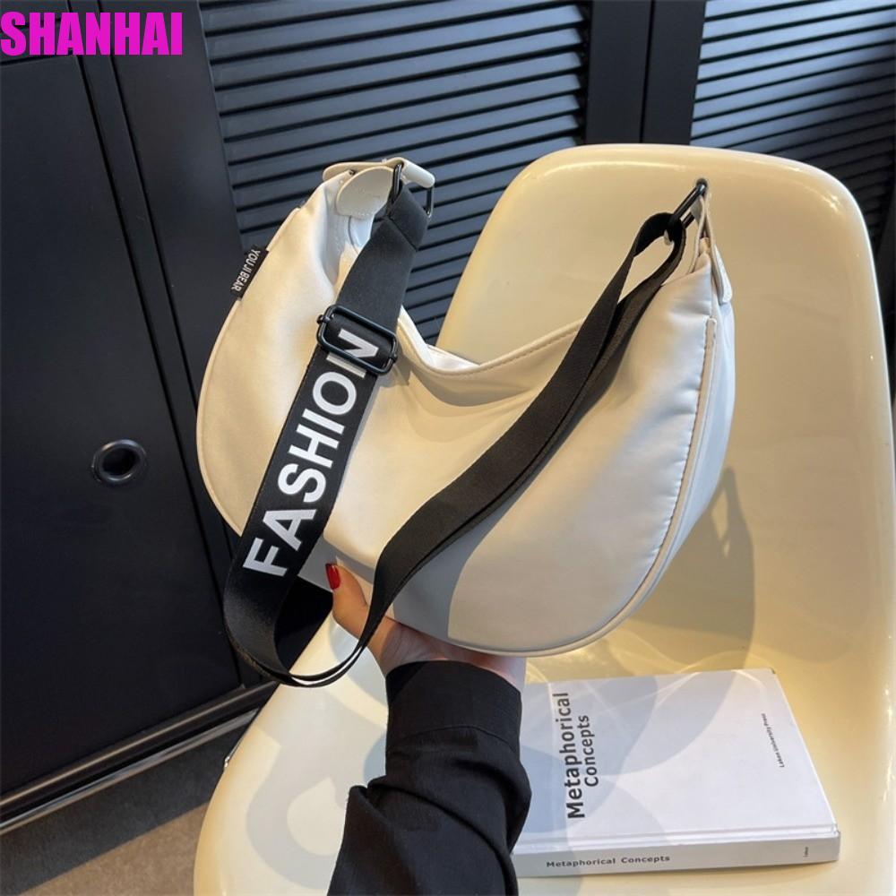 Túi vải SHANHAI Gyoza, Ví đựng tiền xu Túi đeo chéo nửa mặt trăng dung tích lớn, Túi đựng bánh bao g