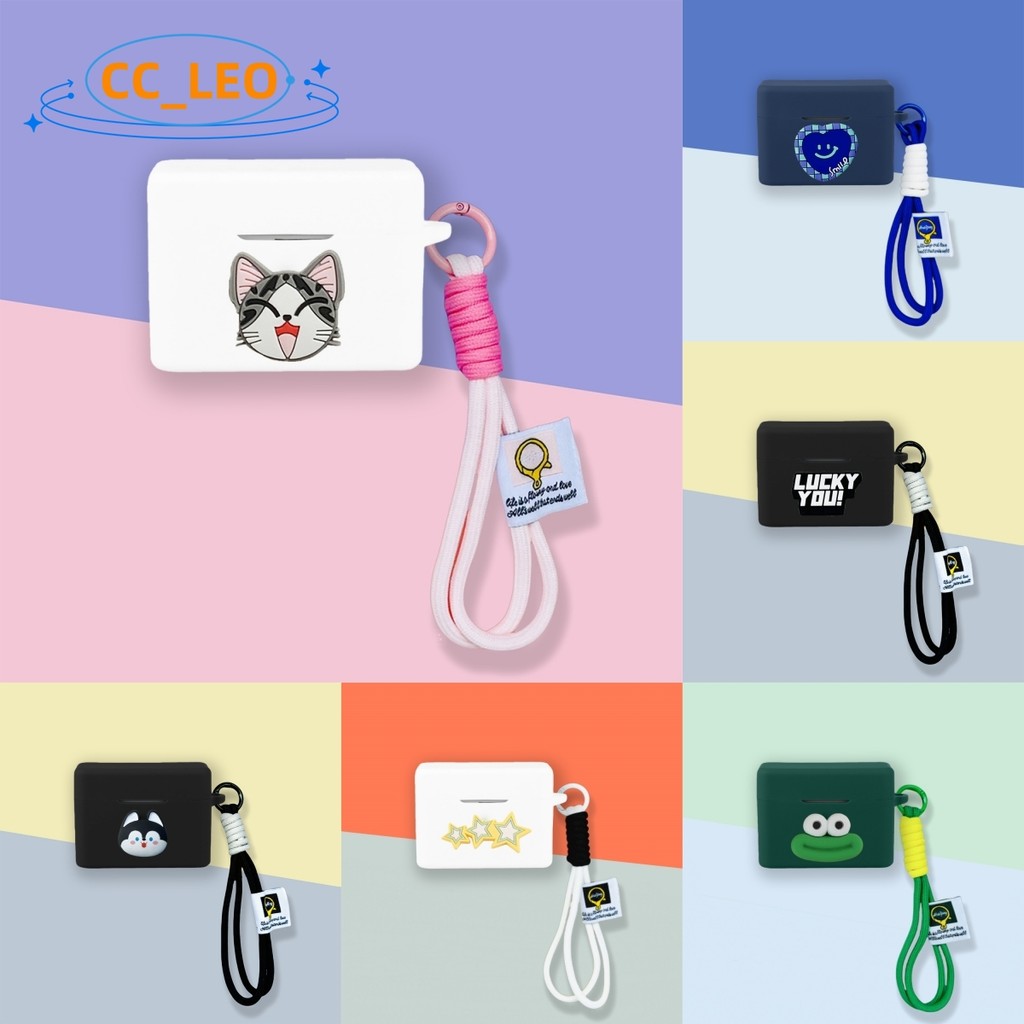 for MOONDROP Golden Ages 2 Case Cartoon Frog Cute Cat Lanyard Silicon Soft Case Suitable for MOONDRO