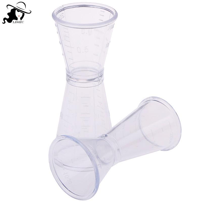LISHU Dụng cụ đo lường đồ uống trong suốt Cocktail Measure Cup Bar Phụ kiện th