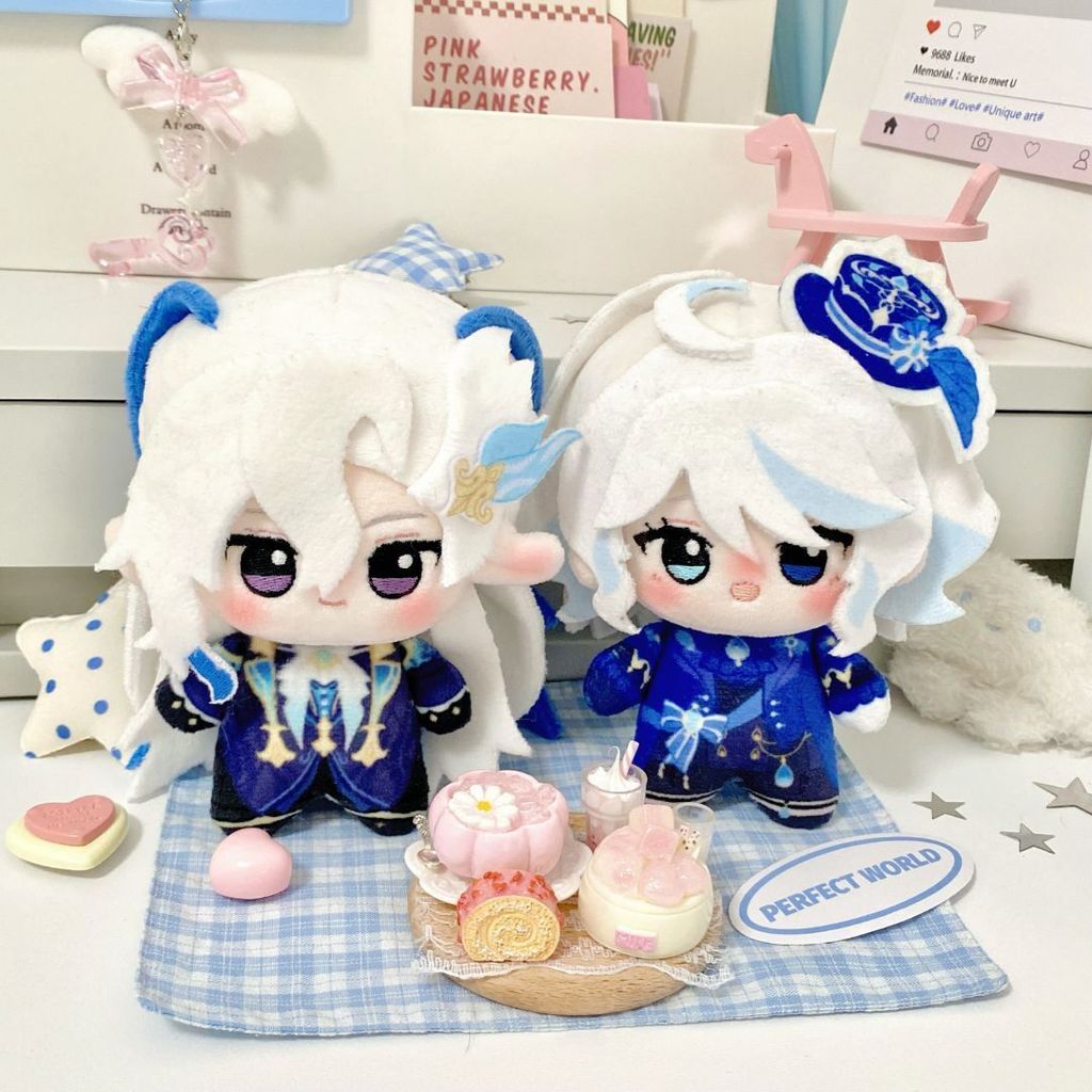 Genshin Impact Plushie Móc Khóa Furina Neuvillette Wriothesley Kaedehara Kazuha Đồ Chơi Búp Bê Nhồi 