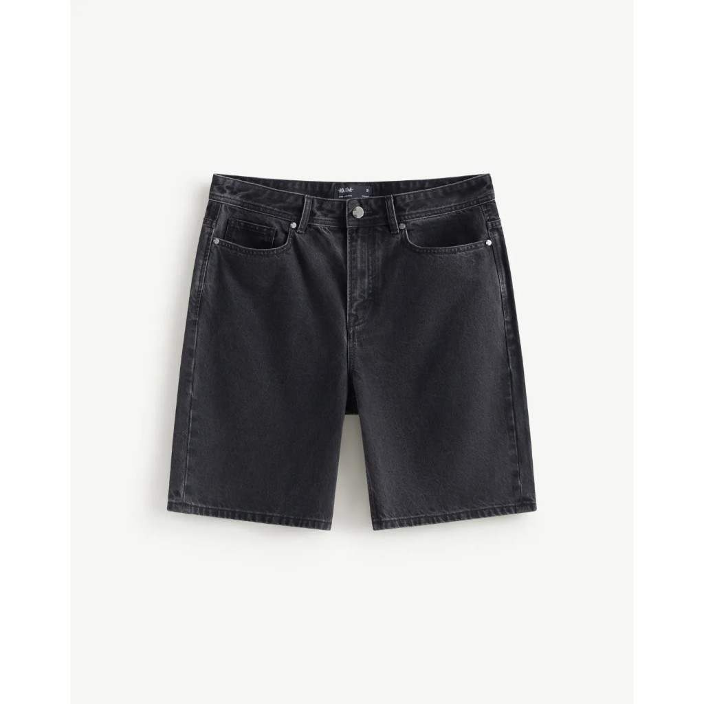 Quần Short Denim Nam / Quần short jean màu Dark Grey Form Straight - ROUTINE 10F25DPS005