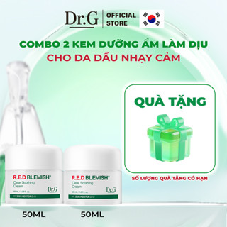   CBĐQ 100ml  Combo 2 Hũ Kem Dưỡng Ẩm Phục Hồi Dr.G Clear Soothing Cream 50ml Làm DỊu Dưỡng Ẩm Cho Da 