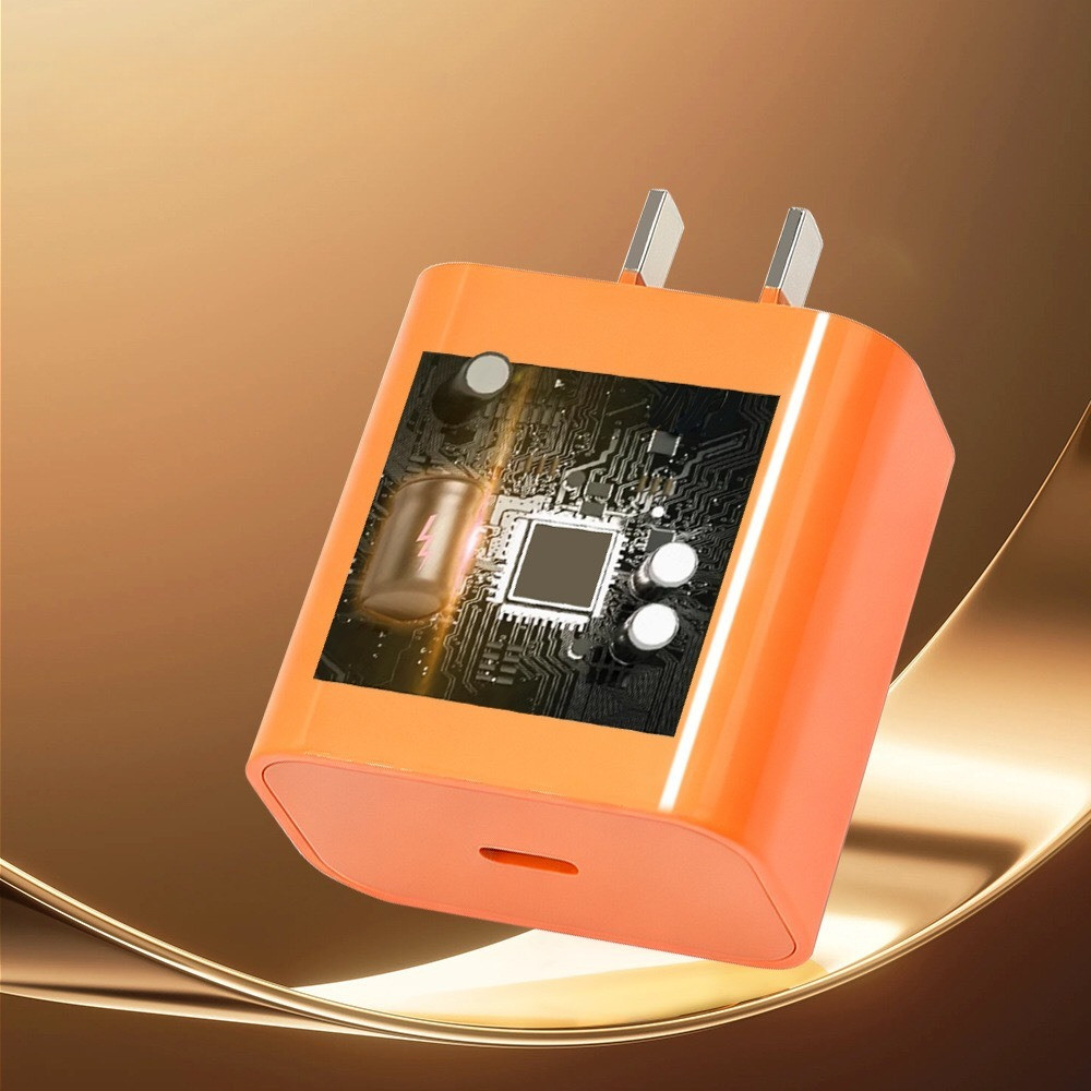 Củ sạc siêu nhanh 40W màu cam, Cốc sạc 2 cổng Type-C 40W giá rẻ, Sạc nhanh PD 40W cho điện thoại 17 