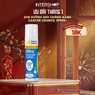  Son Dưỡng Chống Nắng Cancer Council Ultra Lip Balm SPF50+ - Dưỡng ẩm và bảo vệ môi khỏi tia UV 4g CA0001 