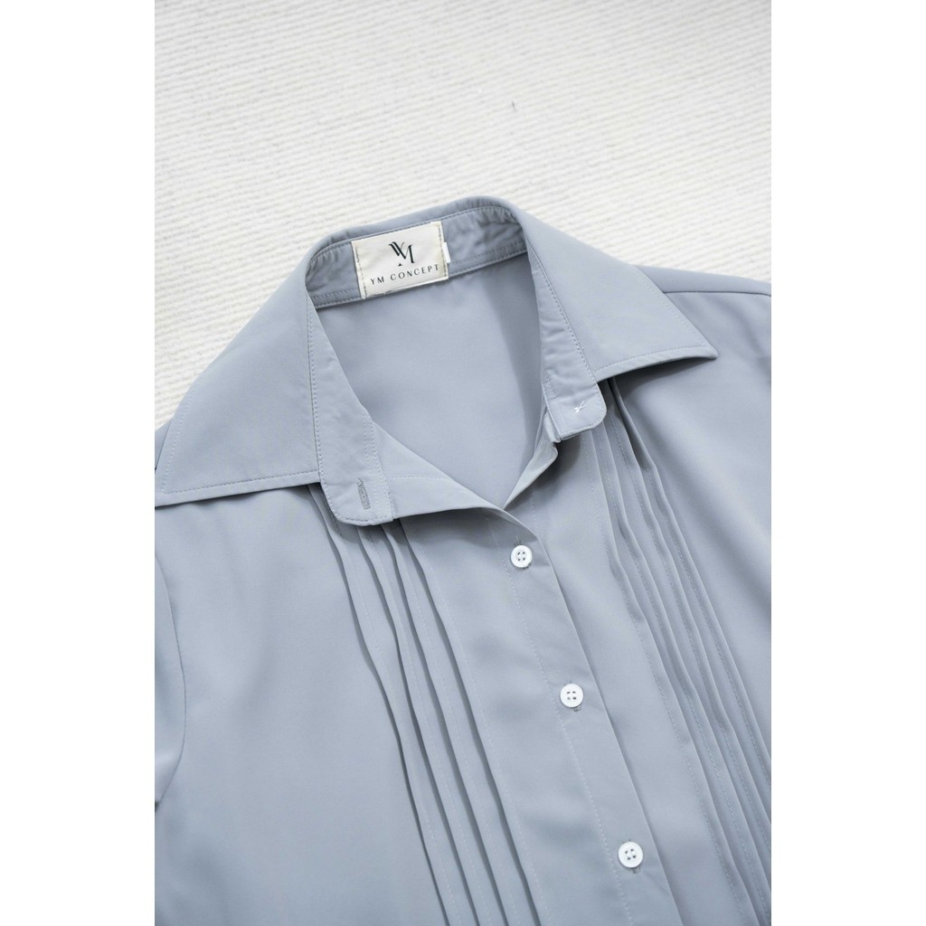 Áo Sơ Mi Cổ Chữ V Tay Ngắn - Áo Nữ Thanh Lịch Mặc Đi Làm Hằng Ngày A1490