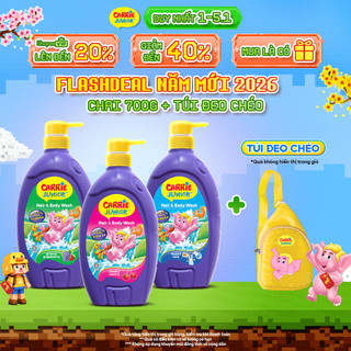  Chai Sữa Tắm Gội cho bé Carrie Junior hương trái cây thiên nhiên 700g  Tặng mùi ngẫu nhiên  