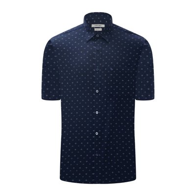 Áo sơ mi tay ngắn vạt ngang VIETTIEN SMART CASUAL vải Hoa hồng form REGULAR VT00000549