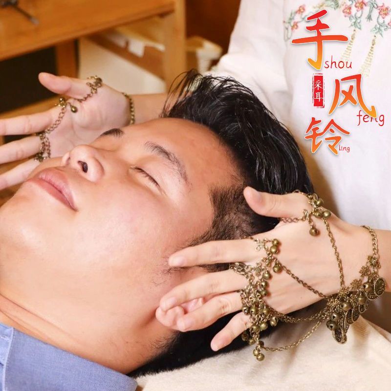 A New Fancy Ear Picking Bell Ancient Style Bracelet Technician Professional Ear Picking Tool Retro D