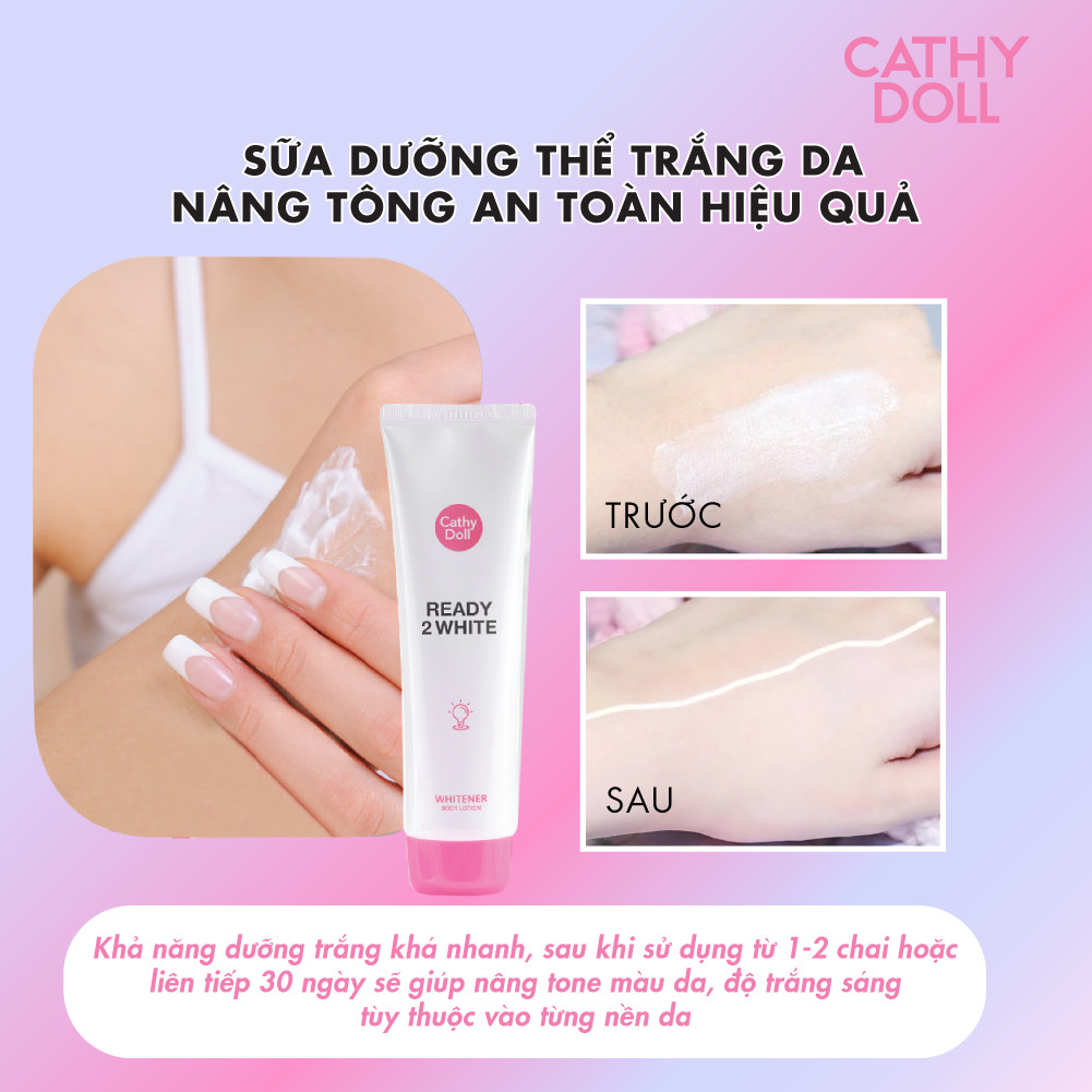Sữa Dưỡng Thể Sáng Da Cathy Doll Ready 2 White Whitener Body Lotion 150ml | BigBuy360 - bigbuy360.vn