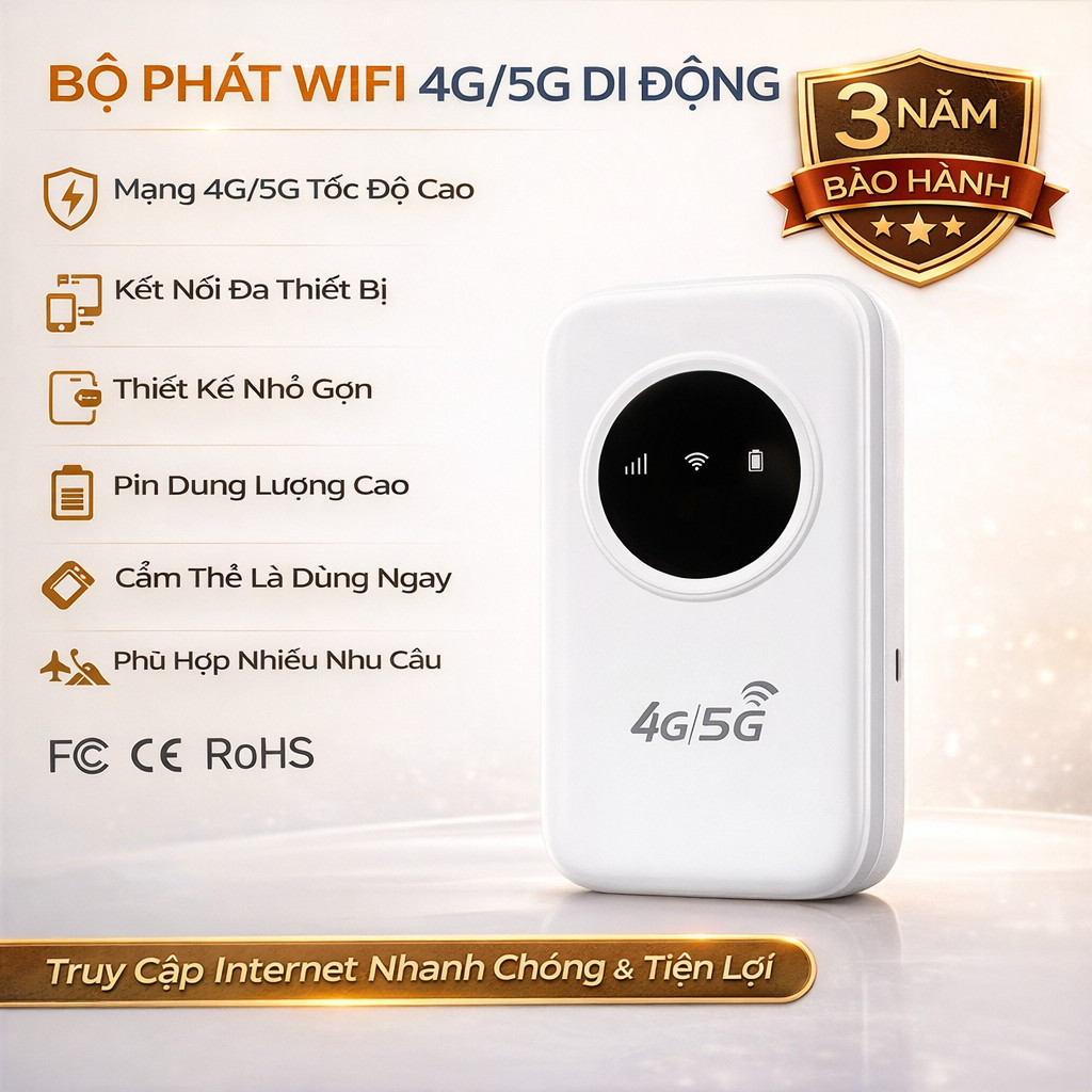 Bộ phát WiFi di động bộ phát WiFi 4G 5G router WiFi cầm tay thiết bị phát WiFi mini router 4G 5G, tố
