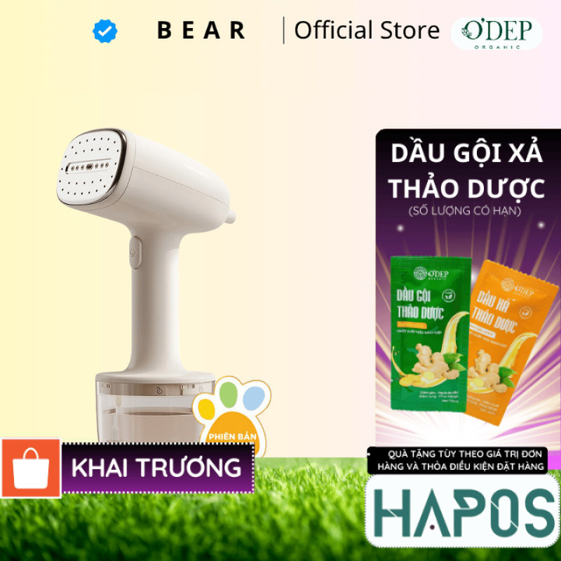 Bàn ủi hơi nước cầm tay 1000W Bear GTJ-D10M1 - Hàng chính hãng   - BH 18 Tháng - HAPOS HSA