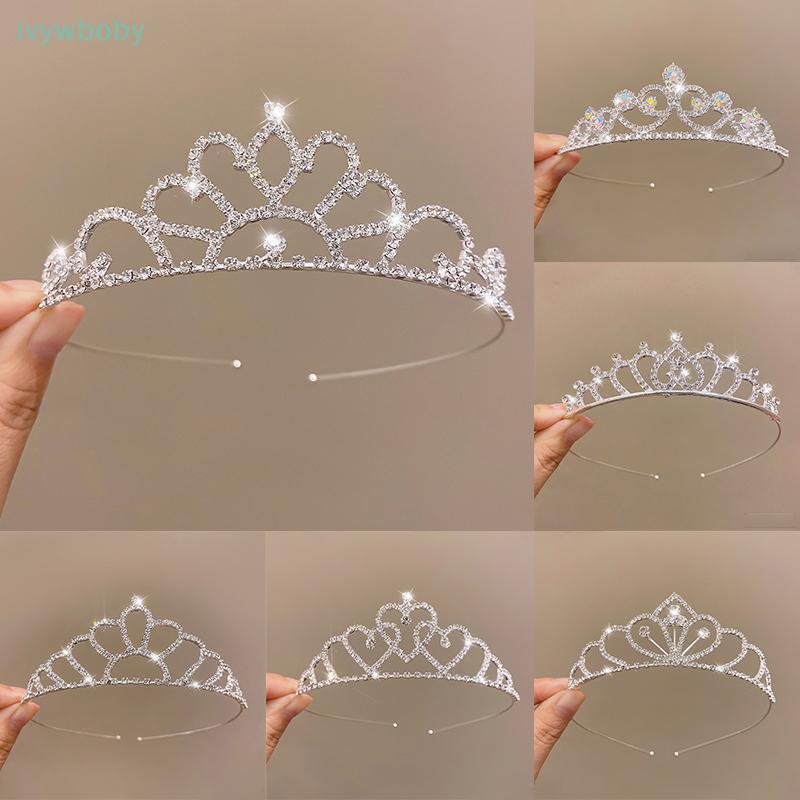 [IVY] Vương Miện Cưới Pha Lê Kim Cương Giả cho Cô Dâu