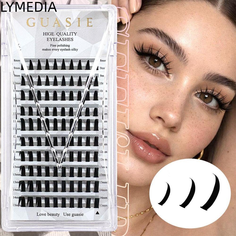 LYMEDIA Cụm Mi, Volume Spiky Baddie Anime Manga Cụm Lông Mi, 10 Hàng Handmade C Curl 8-15mm Cụm Mắt 