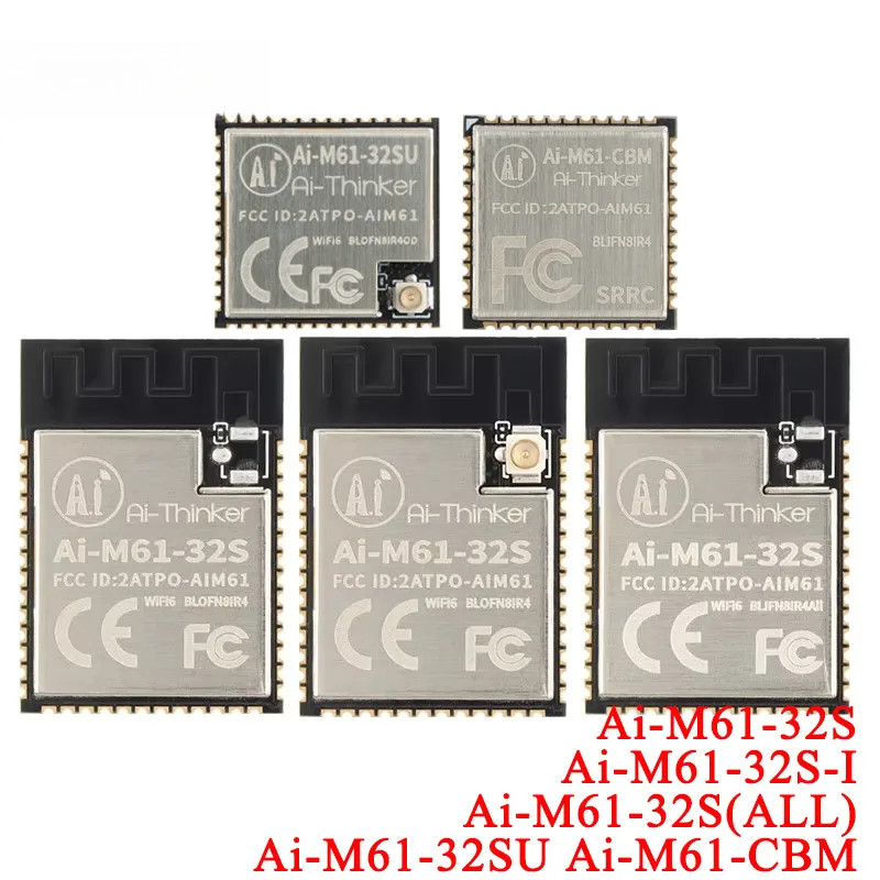 Ai-M61-32S Ai-M61-32S-I (TẤT CẢ) Ai-M61-32SU -CBM RISC-V MCU Wi-Fi6 + BLE5.3 Mô-đun WiFi tương thích