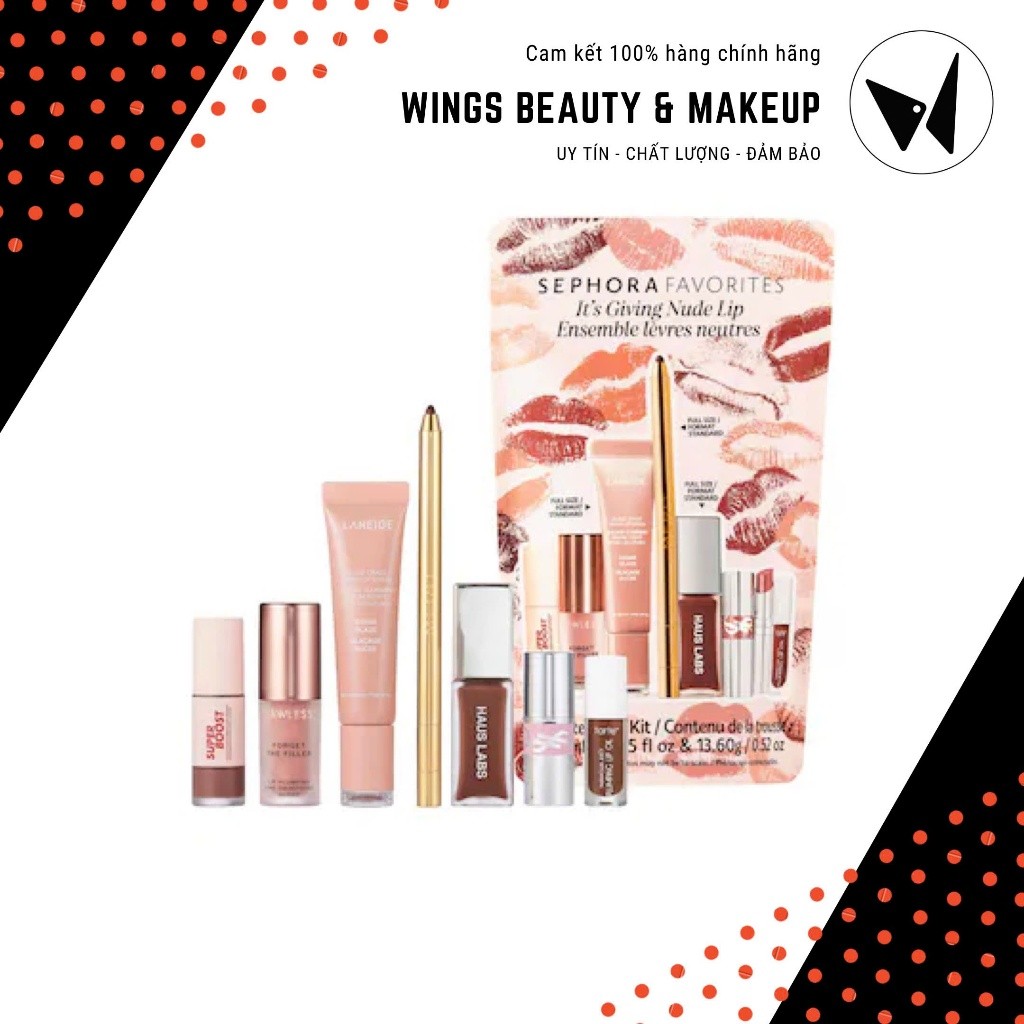 SEPHORA - Set Favourites It's Giving Nude Lip 7pcs chính hãng