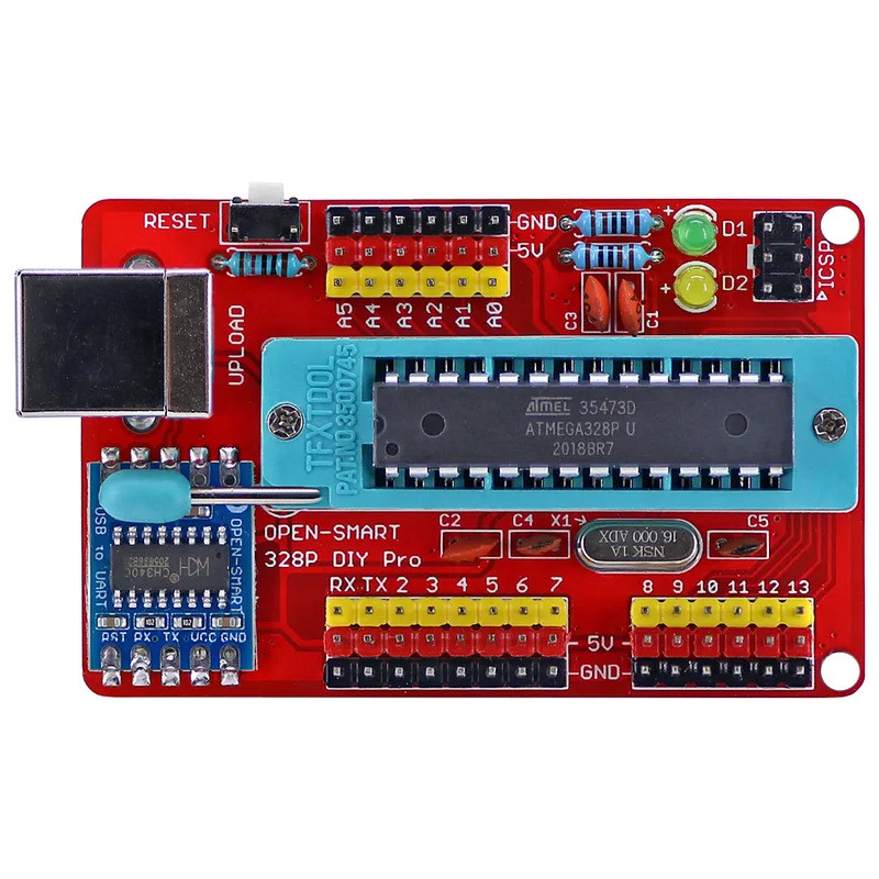 OPEN-SMART 328P DIY Pro ATmega328P Mô-đun đột phá bảng phát triển CH340 Trình điều khiển có đầu Pin 