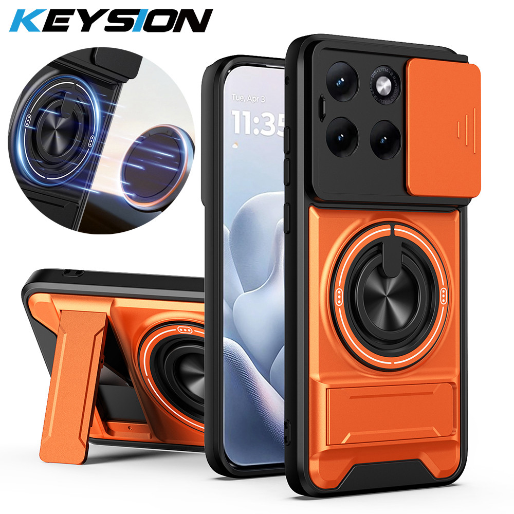Ốp Điện Thoại Từ Tính KEYSION Cho Motorola MOTO Edge 70 Fusion + 5G Trượt Bảo Vệ Camera Thẳng Đứng C