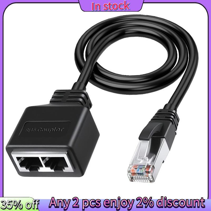 Còn hàng-LAN Ethernet Adaptador RJ45 Nam sang 2 Nữ Bộ chia RJ45 1 đến 2 Cáp chuyển đổi mạng LAN Ethe