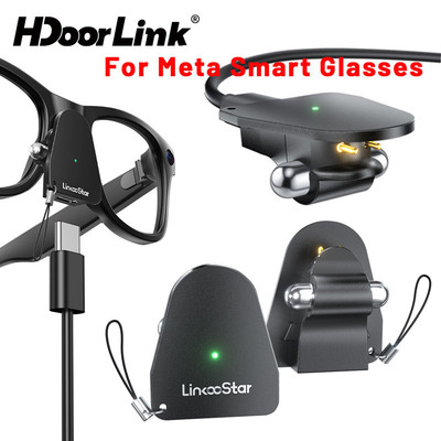HdoorLink Sạc Adapter Cho Ray Ban Meta Kính Cổng USB C Cổng Kết Nối Sạc Cho Way-farer Sky-ler Head-liner Oakley HSTN Kính Thông Minh
