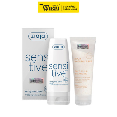 Combo Enzyme Dịu Nhẹ Tẩy Tế Bào Chết Ziaja Sensitive 60ml & Tẩy Tế Bào Chết Hạt Siêu Nhỏ Ziaja Natural Care 70ml