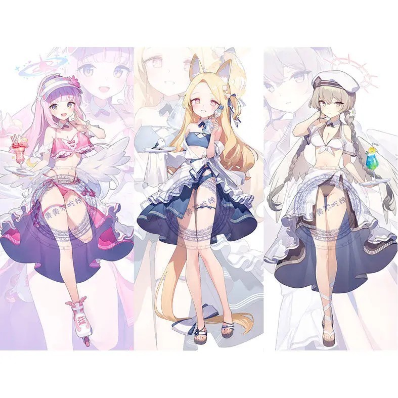 Mô hình Standee anime Blue Archive nhân vật Yurizono Seia Kirifuji Nagisa trang trí bàn học quà tặng