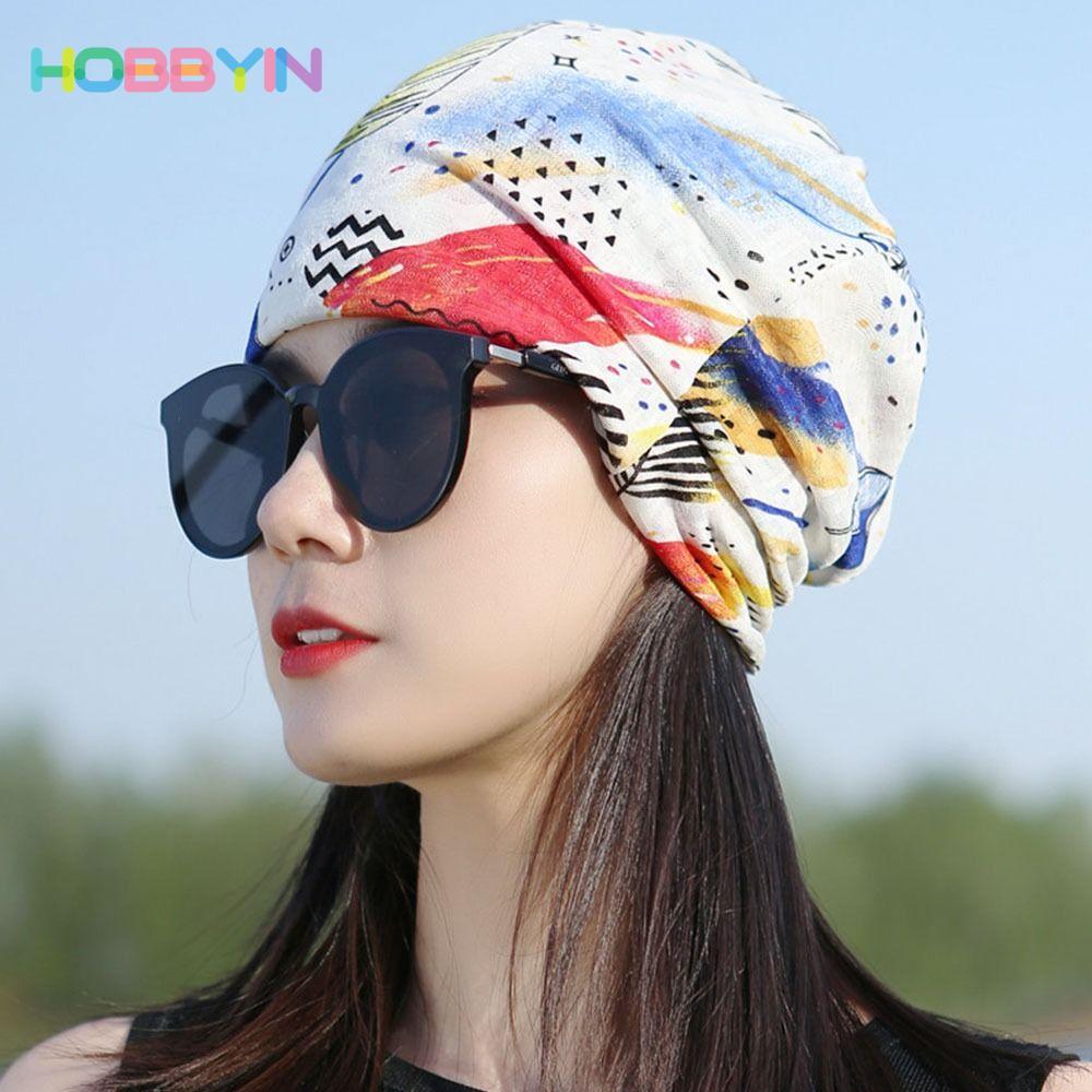 Turban Hobb Yin cho nữ, làm từ lụa mềm mại, chống nắng và thoáng khí mùa hè