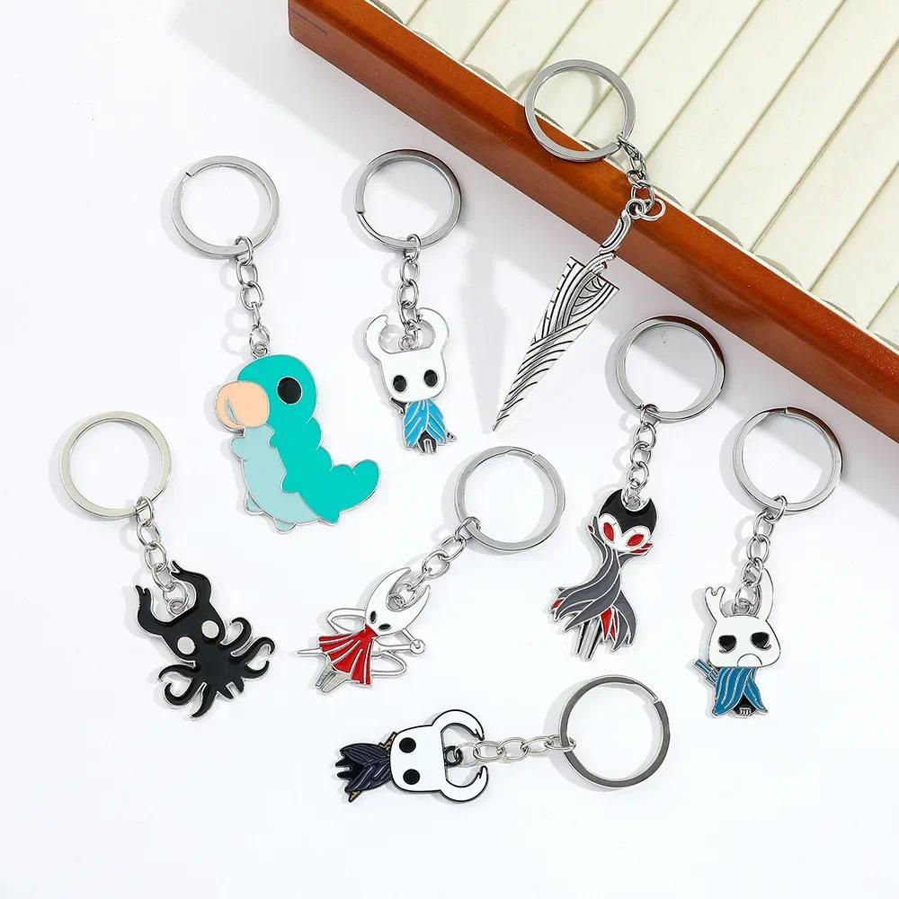 Game Hollow Knight Character Keychain Knight Octopus Grub Hornet Car Bag Pendant Women Men Keyring